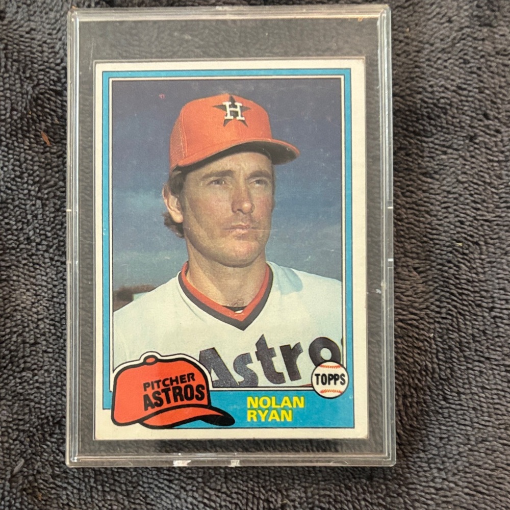 Topps Astros Pitcher Card with Orange and Blue